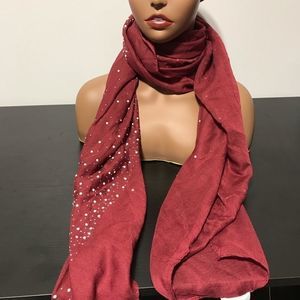 NEW Lulla Collection by Bindya women’s pearl embellished scarf